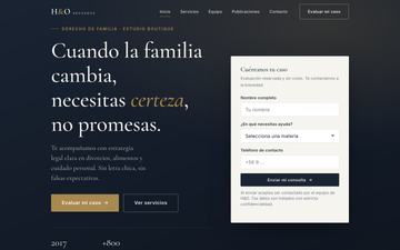 Captura de H&O Abogados